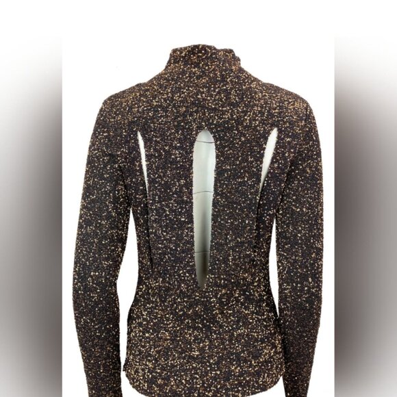 Cutout Sequined Crochet-knit Turtleneck Sweater - Size M - Made in Italy - Picture 1 of 4